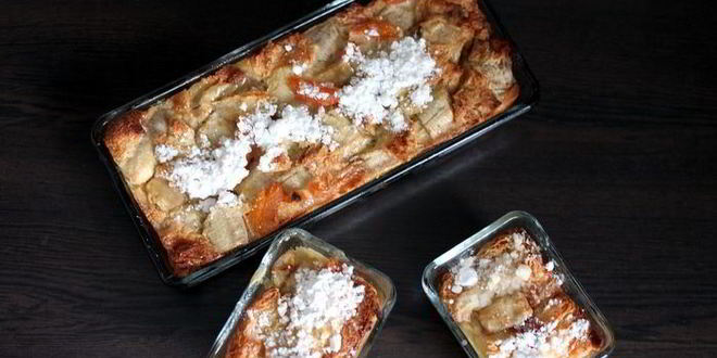 Рецепт банановый пудинг с сушеными абрикосами