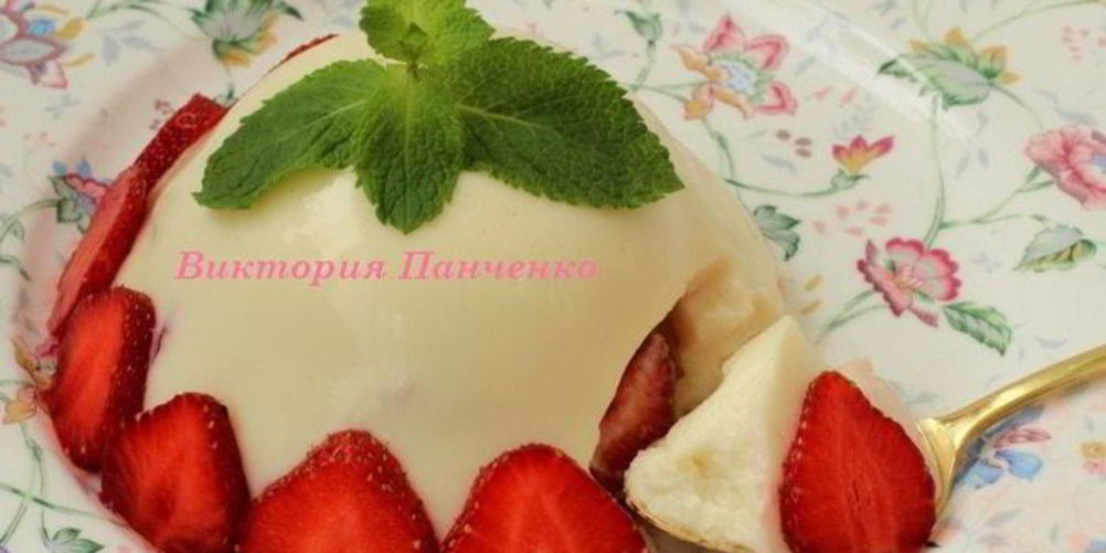 Как приготовить бланманже с клубникой