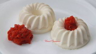 Рецепт Бланманже с шиповниковым пюре