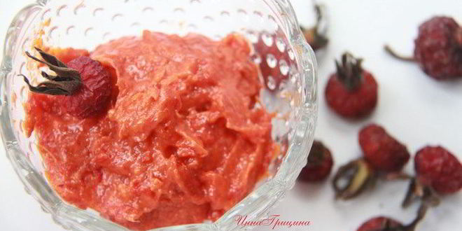 Рецепт бланманже с шиповниковым пюре