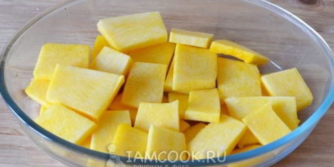 Рецепт десерт из тыквы с малиной