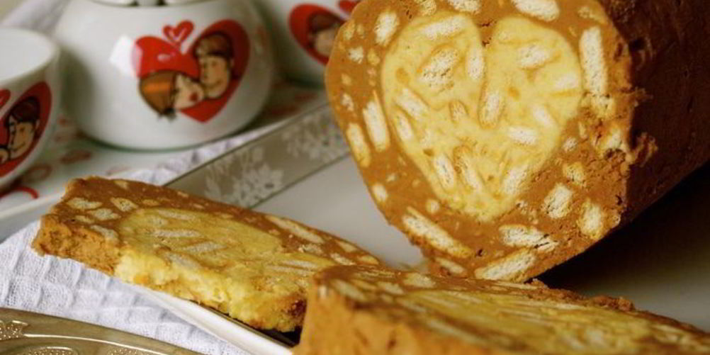 Как приготовить десертная салями белое сердечко шоколада