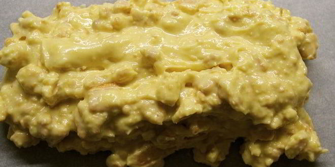 Рецепт десертная салями белое сердечко шоколада