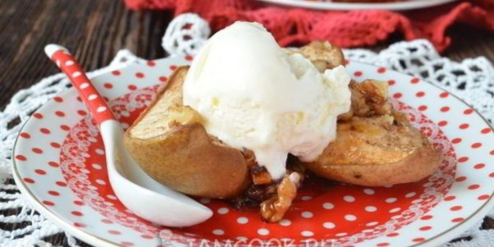 Рецепт запеченные персики с черникой