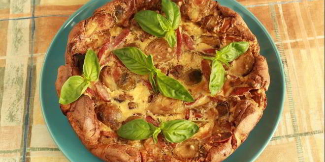 Рецепт клафути с овощами и пражскими колбасками