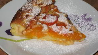 Рецепт Клафути с персиками