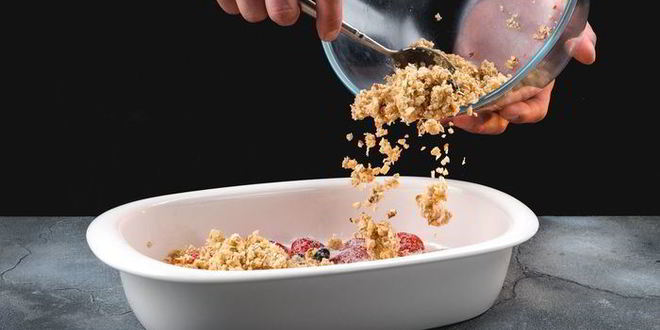 Рецепт клубничный крамбл