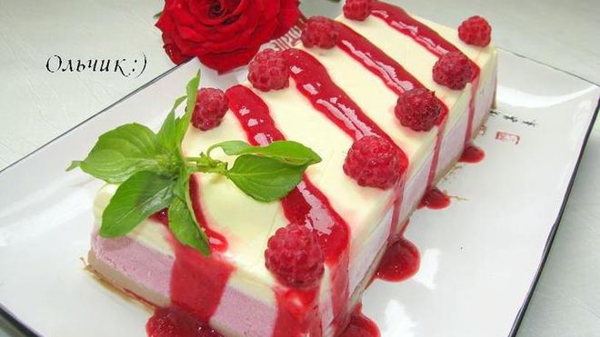 Рецепт Баварский шоколадный крем с малиновым кули