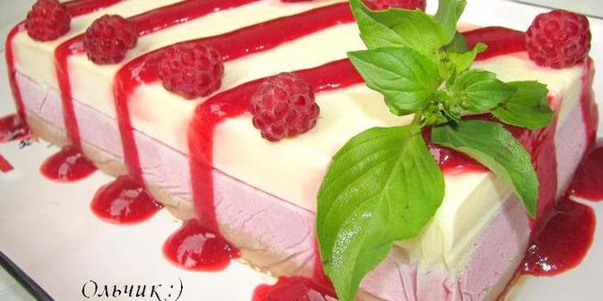 Рецепт баварский шоколадный крем с малиновым кули