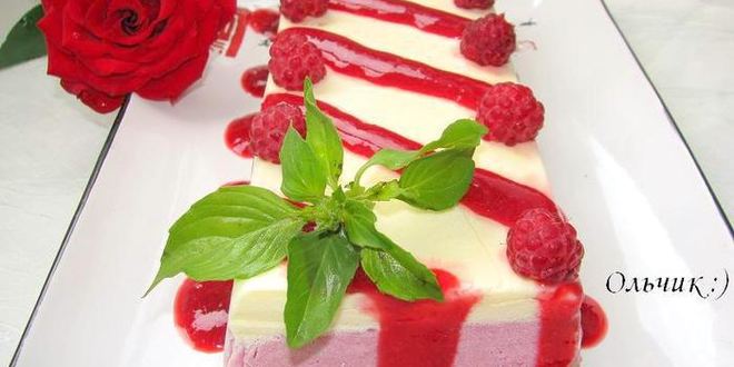 Рецепт баварский шоколадный крем с малиновым кули