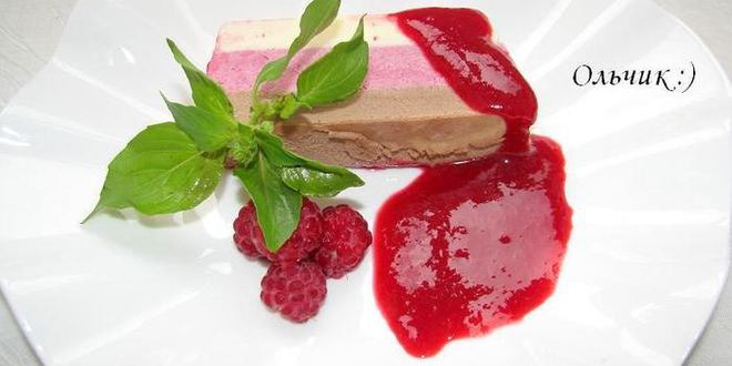 Рецепт баварский шоколадный крем с малиновым кули