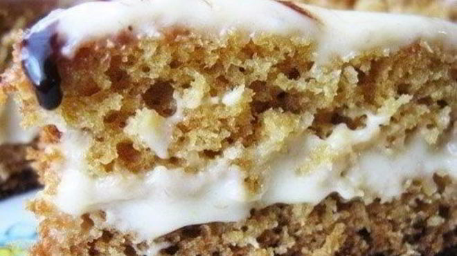 Рецепт Бисквит на кефире с кремом