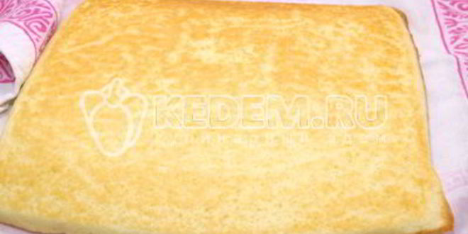 Рецепт бисквитный рулет с кремом зимнее полено