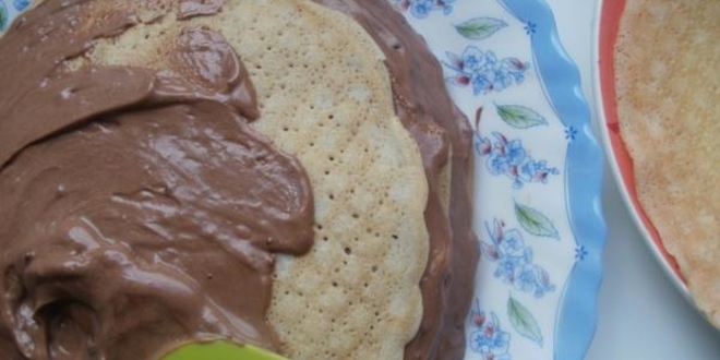 Рецепт блинный тортик с пудинговым кремом