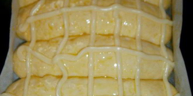 Рецепт булочки с заварным кремом и персиком