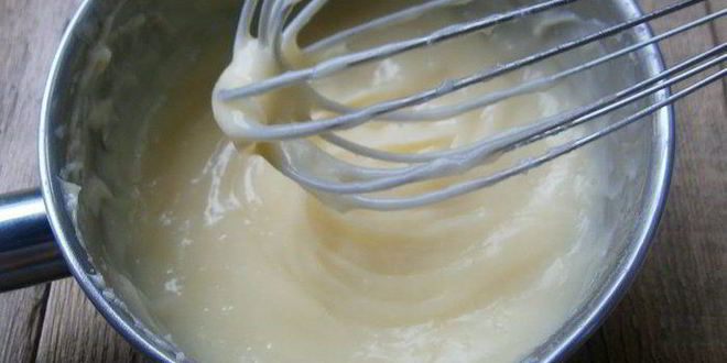 Рецепт булочки с заварным кремом и персиком