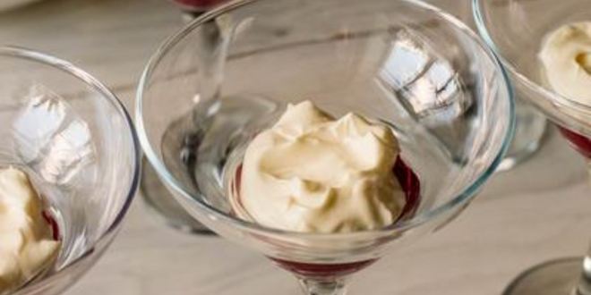 Рецепт десерт малиновое лето с чизкейковым кремом