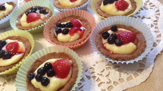 Рецепт Корзиночки из песочного теста с заварным кремом