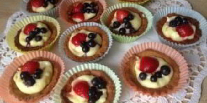 Рецепт корзиночки из песочного теста с заварным кремом