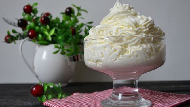 Рецепт Крем из сливок и сахарной пудры