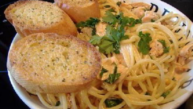 Рецепт Кремовая паста с лососем