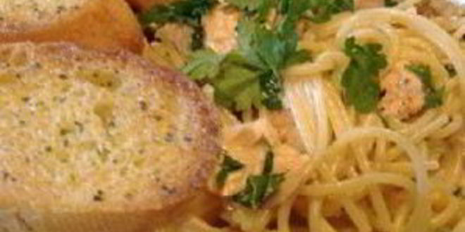 Рецепт кремовая паста с лососем