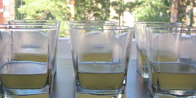 Рецепт ланспик с кремом из форели и креветками