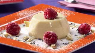 Рецепт Лавандовый крем с малиной