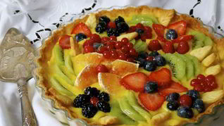 Рецепт Миндальная кростата с лимонным кремом Летний сад