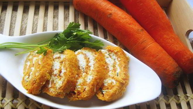 Рецепт Морковные рулетики с творожным кремом