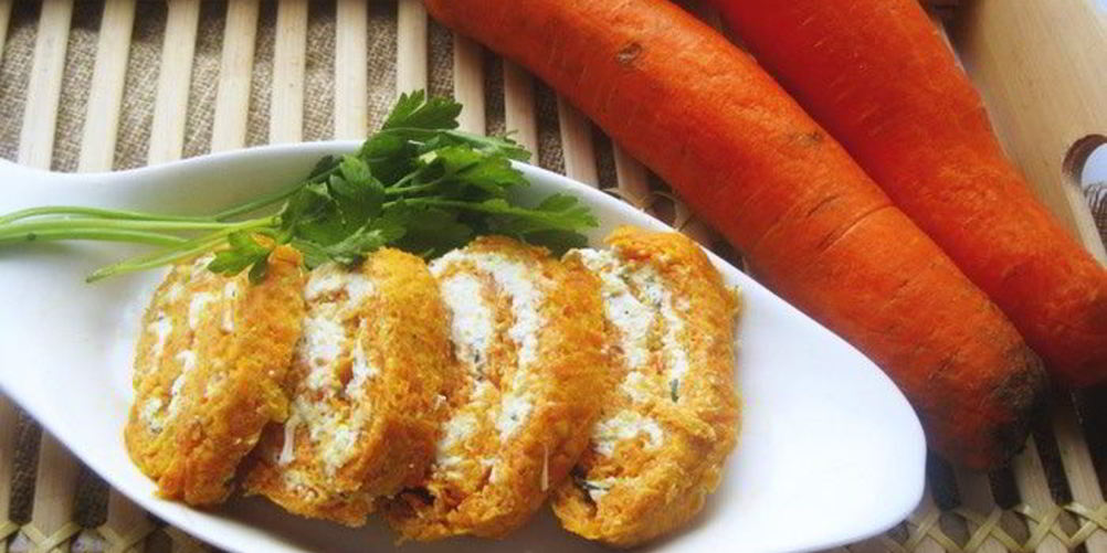 Как приготовить морковные рулетики с творожным кремом