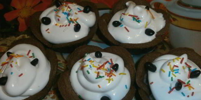 Рецепт шоколадно-кофейные корзинки с кремом