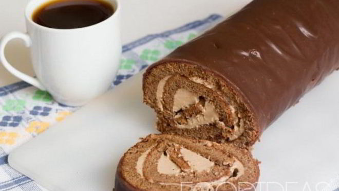 Рецепт Шоколадный рулет с шоколадным кремом