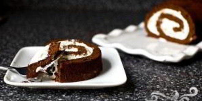 Рецепт шоколадный рулет со сливочным кремом