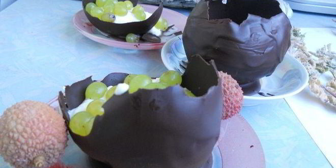 Рецепт шоколадные креманки с начинкой