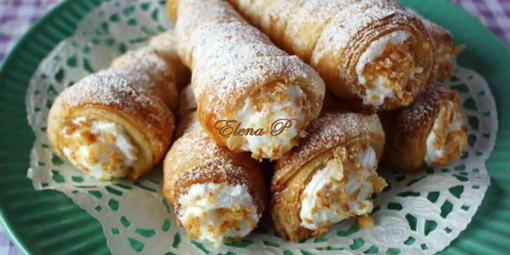 Рецепт слоеные звездочки с кремом патисьер и кусочками яблока