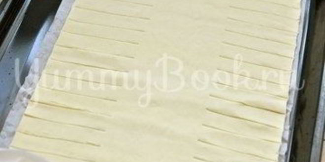 Рецепт слойка с заварным кремом и вишней