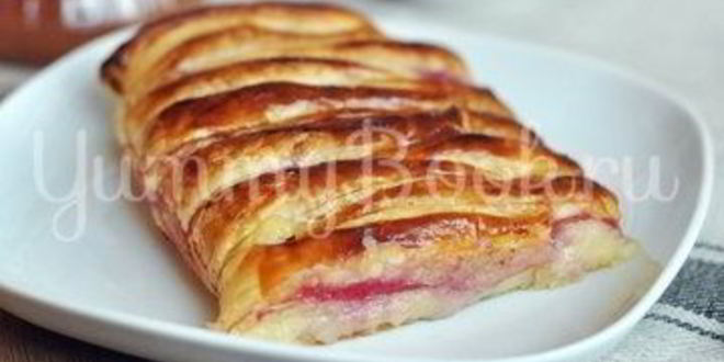 Рецепт слойка с заварным кремом и вишней