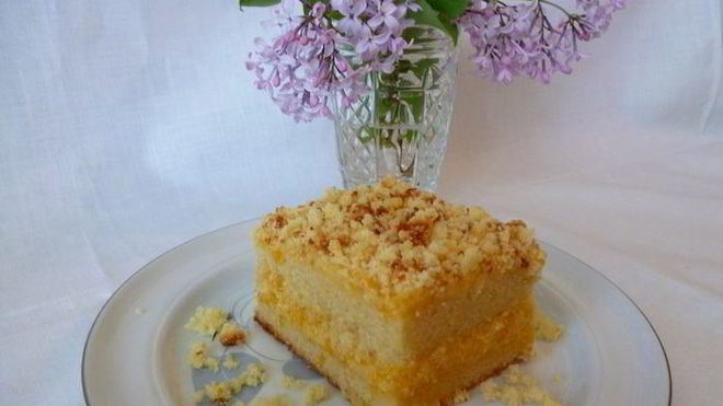 Рецепт Солнечный тортик с кремом из кураги