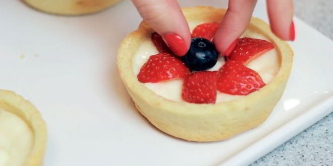 Рецепт ягодные корзиночки с заварным кремом