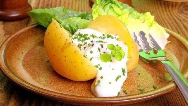 Рецепт Запеченный картофель с кремом чили