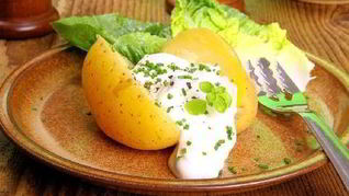 Рецепт Запеченный картофель с кремом чили