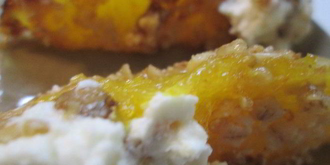 Рецепт запеченные дольки апельсинов с творожным кремом