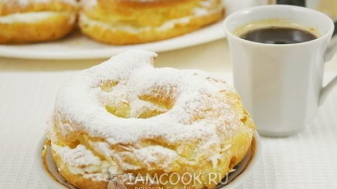 Рецепт Заварные кольца с творожным кремом