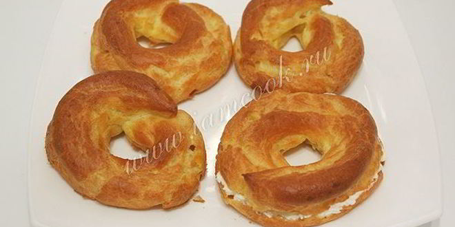 Рецепт заварные кольца с творожным кремом