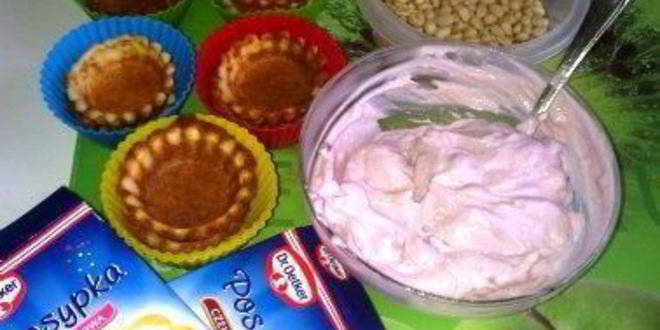 Рецепт заварные корзиночки с творожным кремом