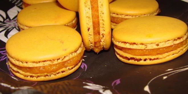 Рецепт макаронс с желе из кураги