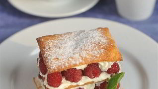 Рецепт Малиновый мильфей