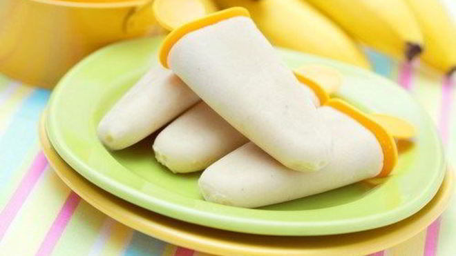 Рецепт Быстрое банановое молочное мороженое