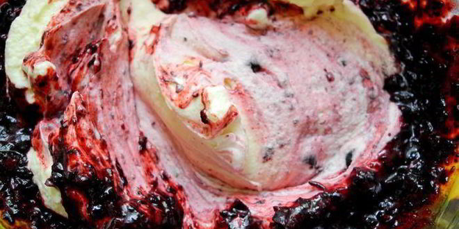 Рецепт черничное мороженое из сметаны